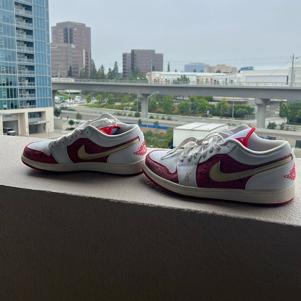 Jordan 1 Low SE Spades Red and Gold